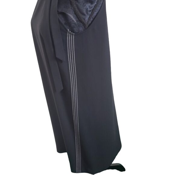 Ann Taylor Dress 8 Black White Stitch Bow Tie Neck A-Line Clueless Preppy Read - Picture 4 of 13